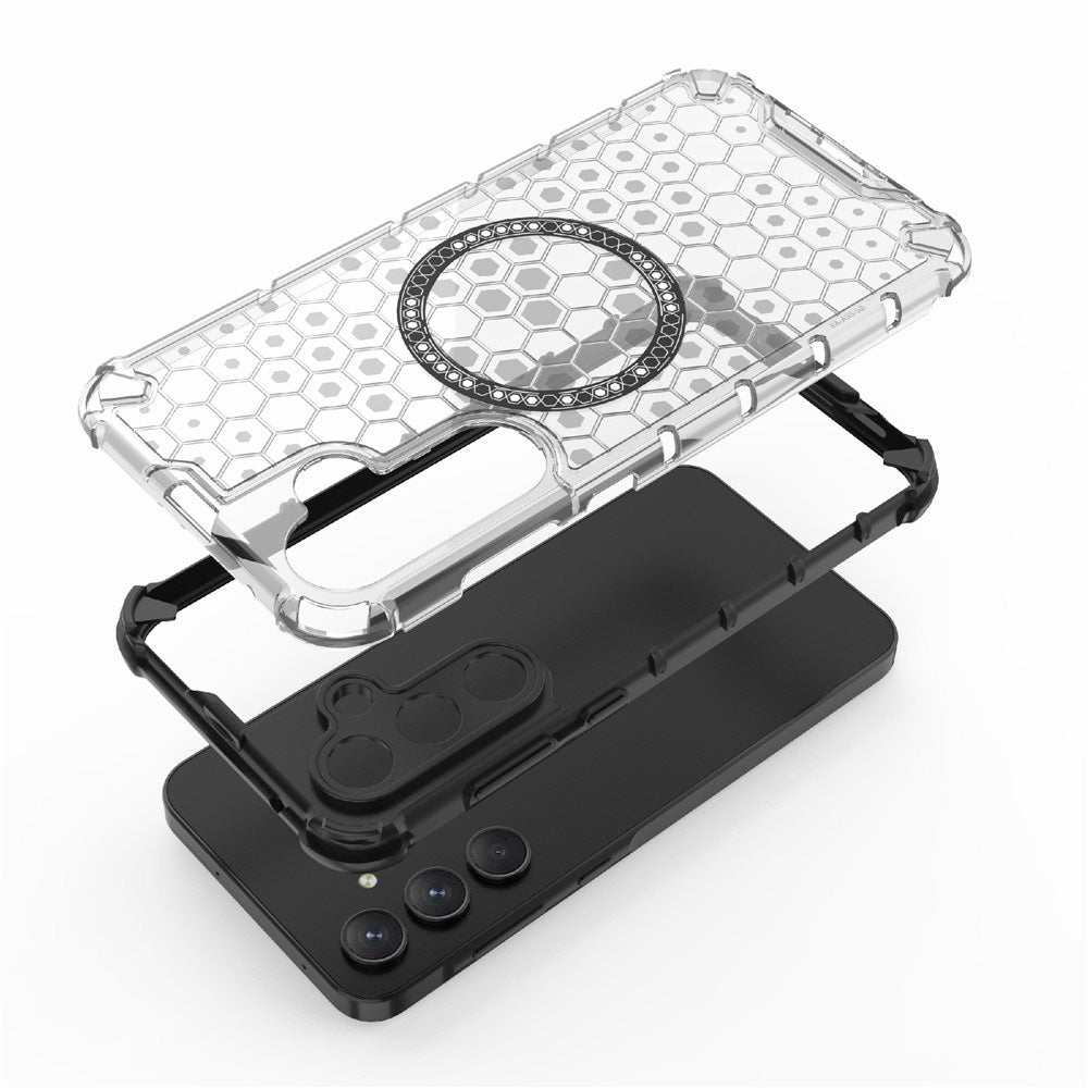 MagSafe-Hülle für Samsung Galaxy A26 A266, Techsuit, HoneyComb Shield, Blau