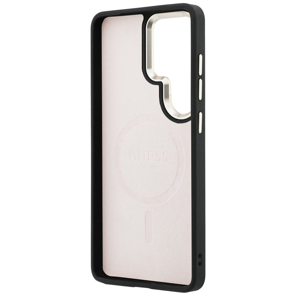 MagSafe Hülle für Samsung Galaxy S26 Ultra S948, Guess, 4G Embossed Ring, Rosa