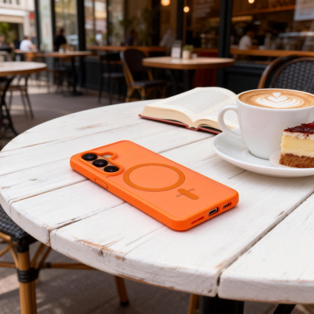 MagSafe-Hülle für Samsung Galaxy S26 Ultra S948, Tech-Protect, Magmat, Matt Orange