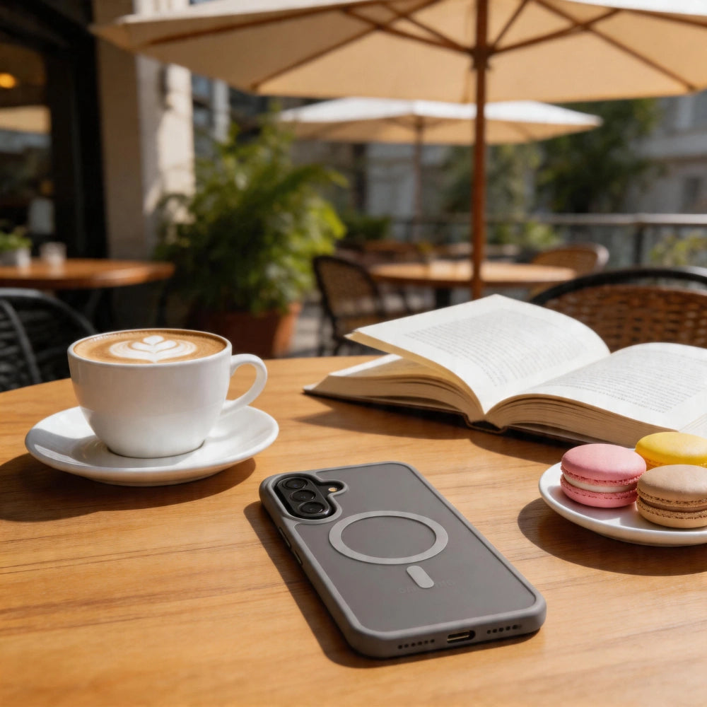 MagSafe-Hülle für Samsung Galaxy A57 5G, Tech-Protect, Magmat, Mattgrau