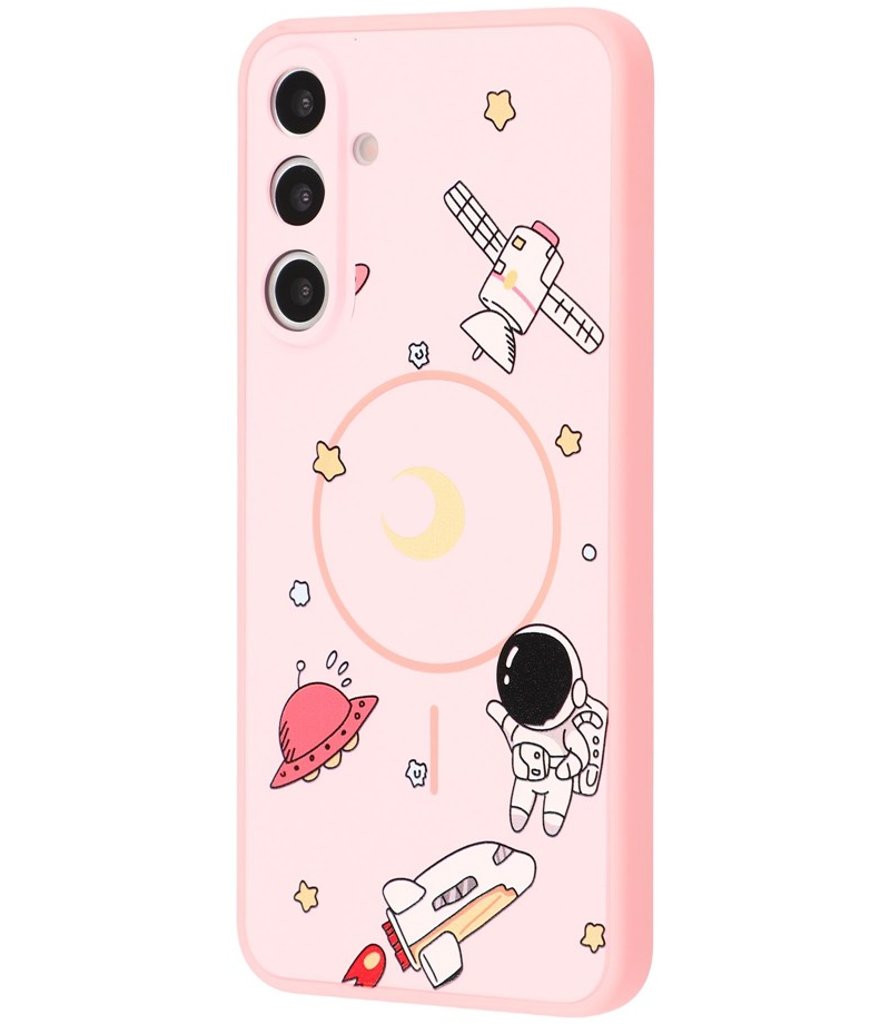 MagSafe Hülle für Samsung Galaxy S26 Ultra S948, OEM, Cartoon Astronaut, Rosa