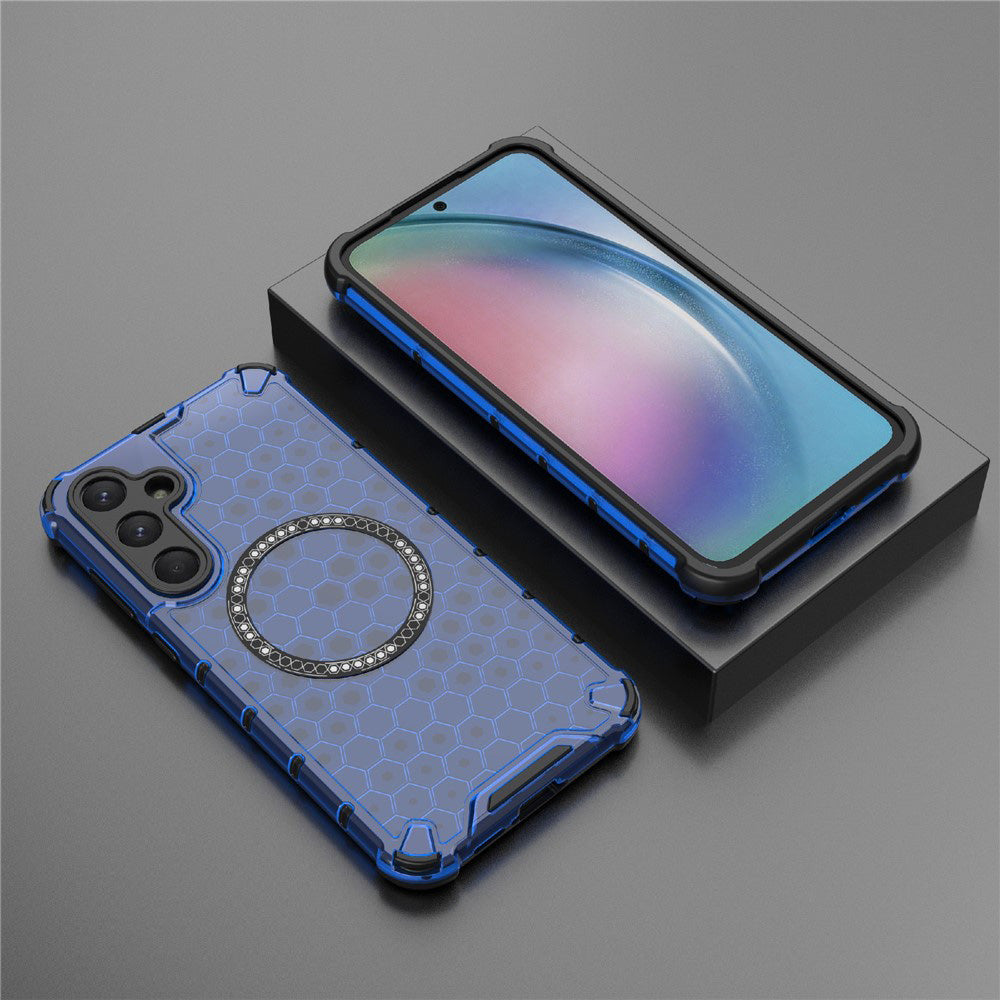 MagSafe-Hülle für Samsung Galaxy A26 A266, Techsuit, HoneyComb Shield, Blau