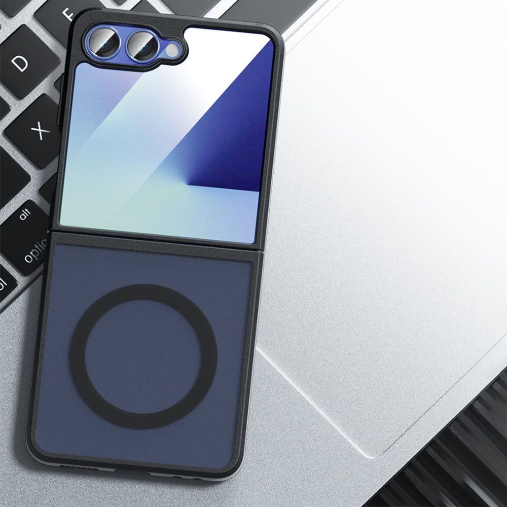 MagSafe-Hülle für Samsung Galaxy Z Flip7 F766, Techsuit, PureFrost, Satin Schwarz
