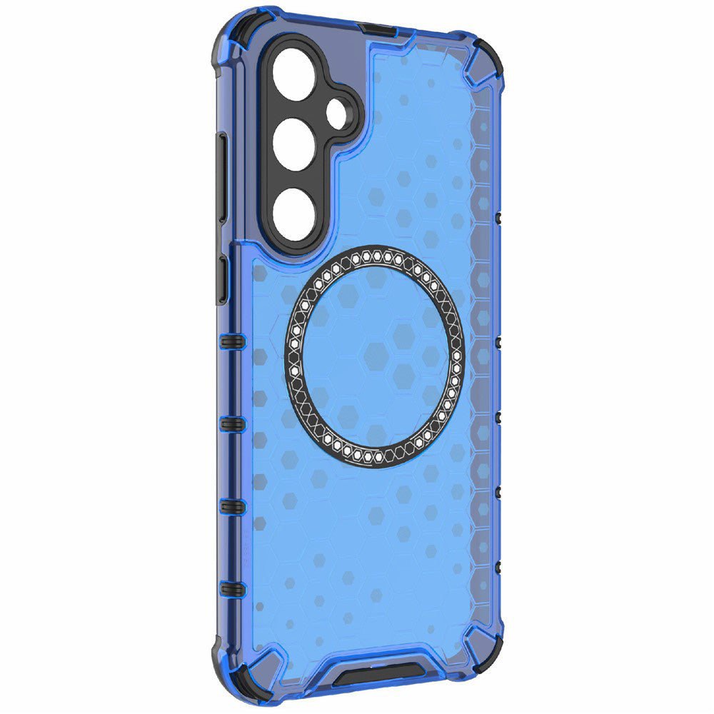 MagSafe-Hülle für Samsung Galaxy A26 A266, Techsuit, HoneyComb Shield, Blau