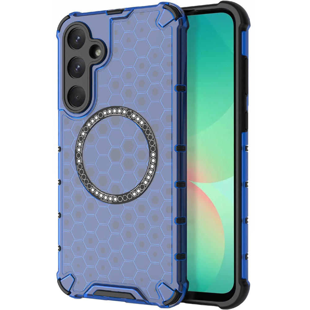 MagSafe-Hülle für Samsung Galaxy A26 A266, Techsuit, HoneyComb Shield, Blau