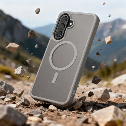 MagSafe-Hülle für Samsung Galaxy A57 5G, Tech-Protect, Magmat, Mattgrau