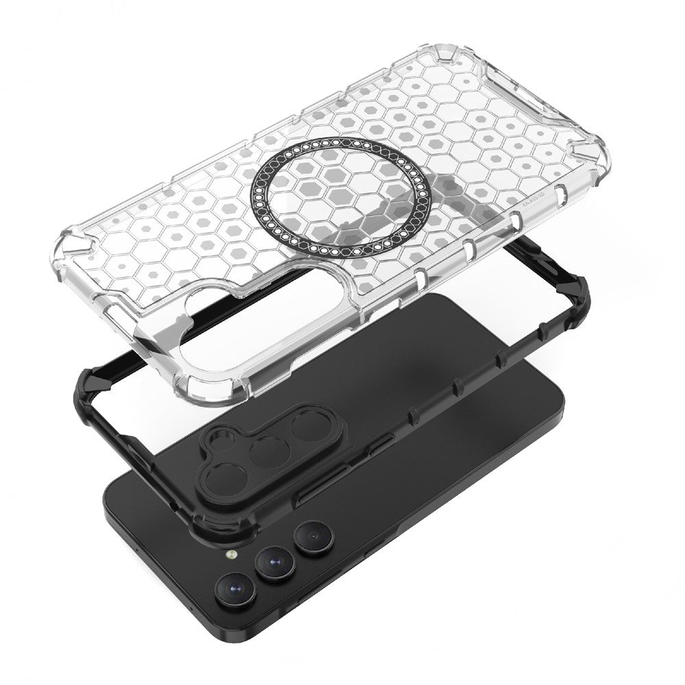 MagSafe-Hülle für Samsung Galaxy S25 Ultra S938, Techsuit, HoneyComb Shield, Blau