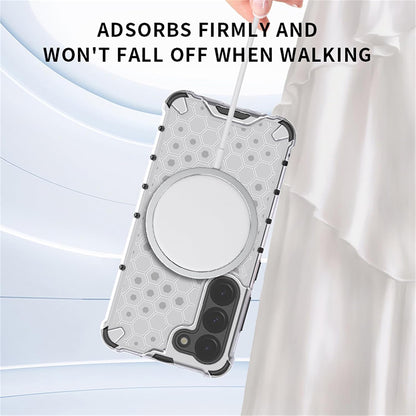 MagSafe-Hülle für Samsung Galaxy A05 A055, Techsuit, HoneyComb Shield, Weiß