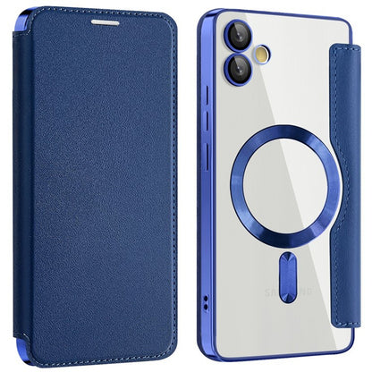 MagSafe Case for Samsung Galaxy A05 A055, Techsuit, SmartMag Book, Blue
