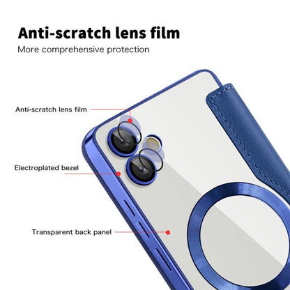 MagSafe Case for Samsung Galaxy A05 A055, Techsuit, SmartMag Book, Blue