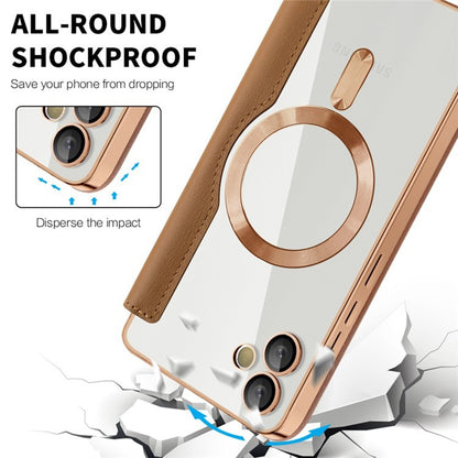 MagSafe Case for Samsung Galaxy A05 A055, Techsuit, SmartMag Book, Brown