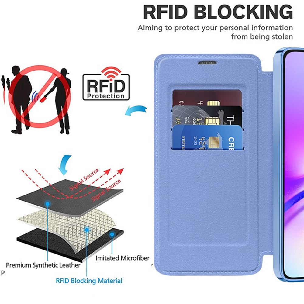 MagSafe Case for Samsung Galaxy A05s A057, Techsuit, SmartMag Book, Blue