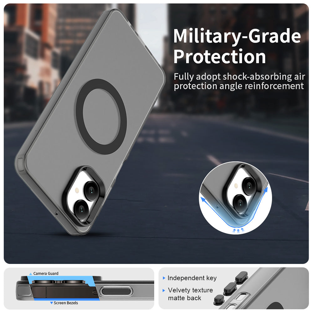 MagSafe-Hülle für Samsung Galaxy A06 A065, Techsuit, CandyCase, Schwarz