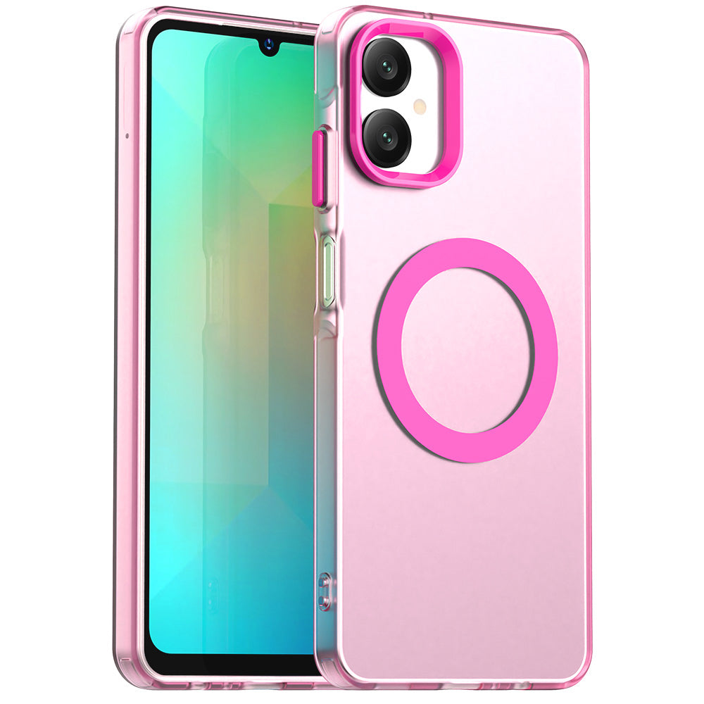 MagSafe Case for Samsung Galaxy A06 A065, Techsuit, CandyCase, Pink