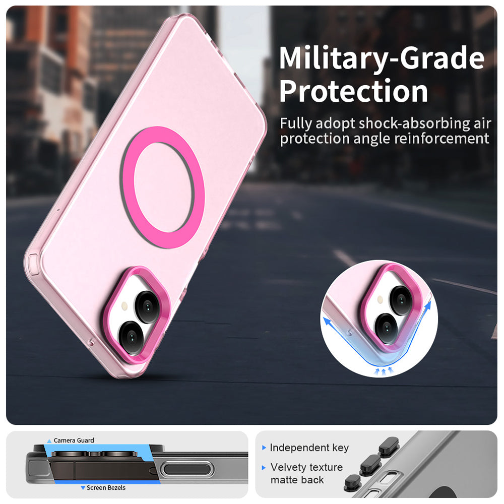 MagSafe Case for Samsung Galaxy A06 A065, Techsuit, CandyCase, Pink