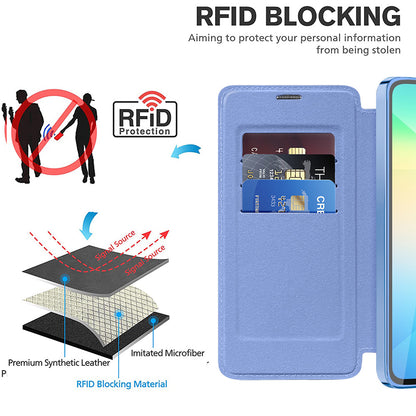 MagSafe Case for Samsung Galaxy A06 A065, Techsuit, SmartMag Book, Blue