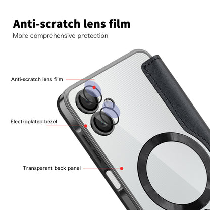 MagSafe Case for Samsung Galaxy A06 A065, Techsuit, SmartMag Book, Black