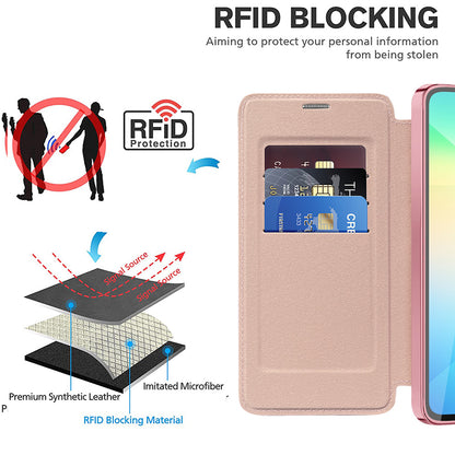 MagSafe Case for Samsung Galaxy A06 A065, Techsuit, SmartMag Book, Pink