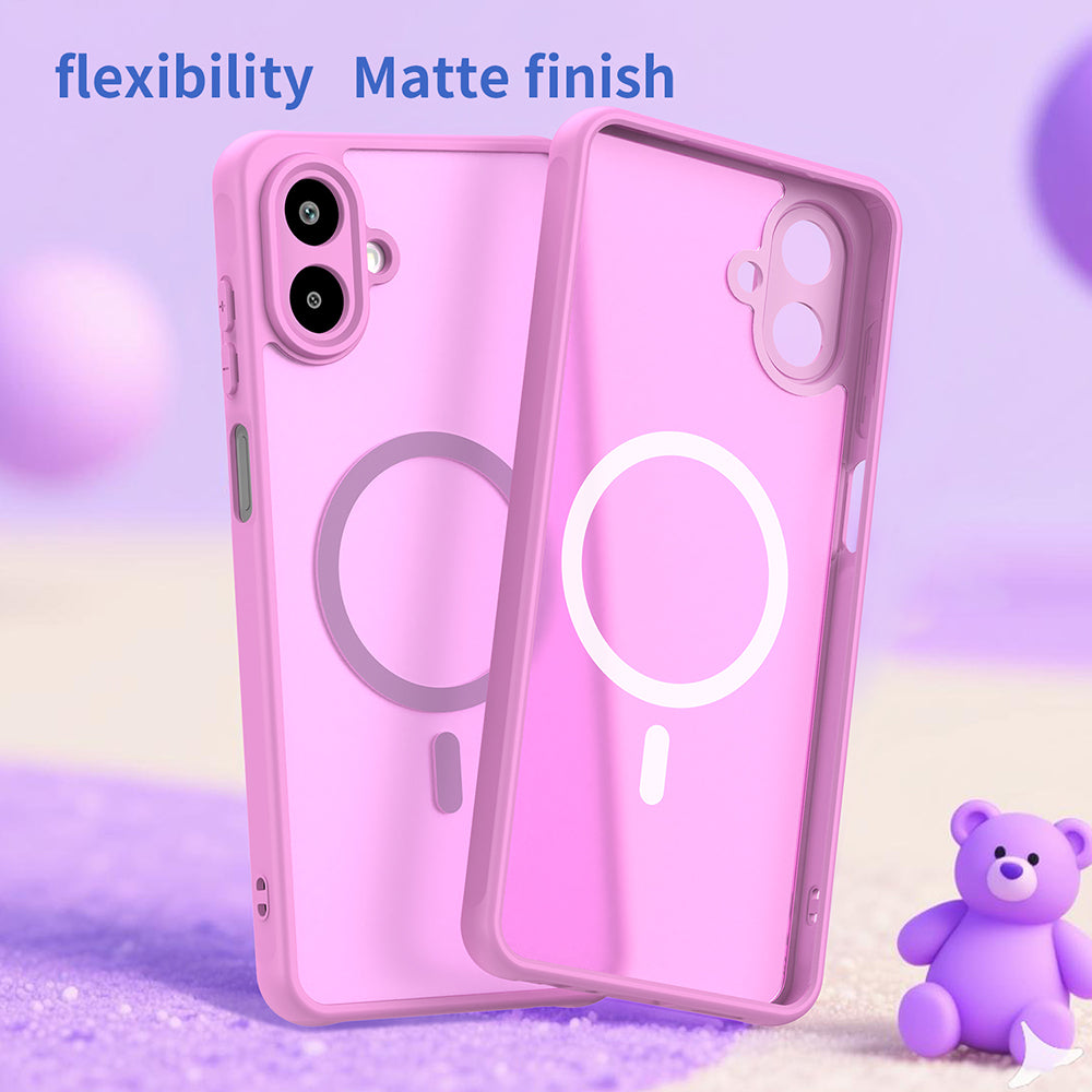 MagSafe Hülle für Samsung Galaxy A07 4G A075, Techsuit, HaloFrost II, Rosa