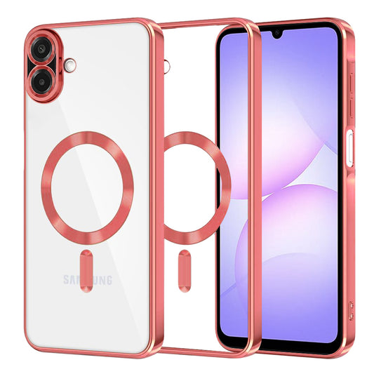 MagSafe-Hülle für Samsung Galaxy A07 4G A075, Techsuit, Luxury Crystal, Rot