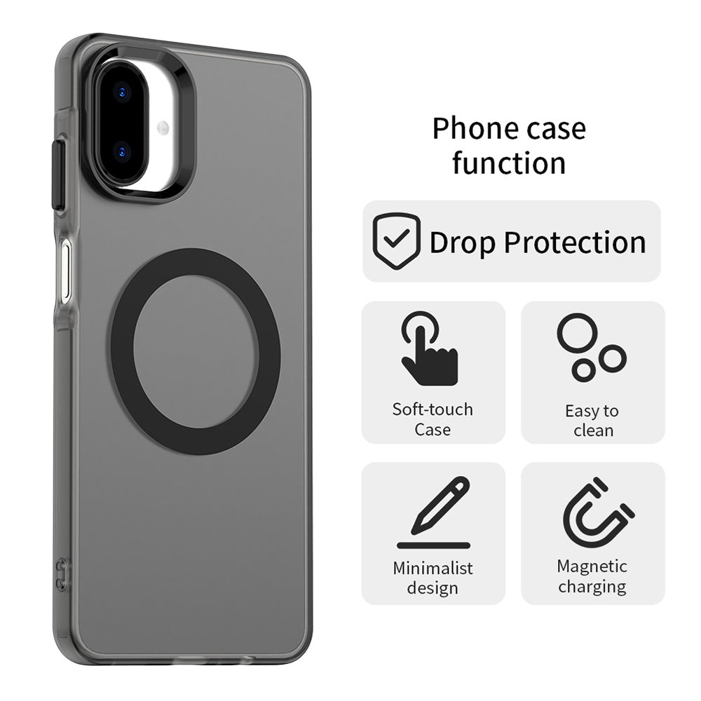 MagSafe-Hülle für Samsung Galaxy A07 4G A075, Techsuit, CandyCase, Schwarz