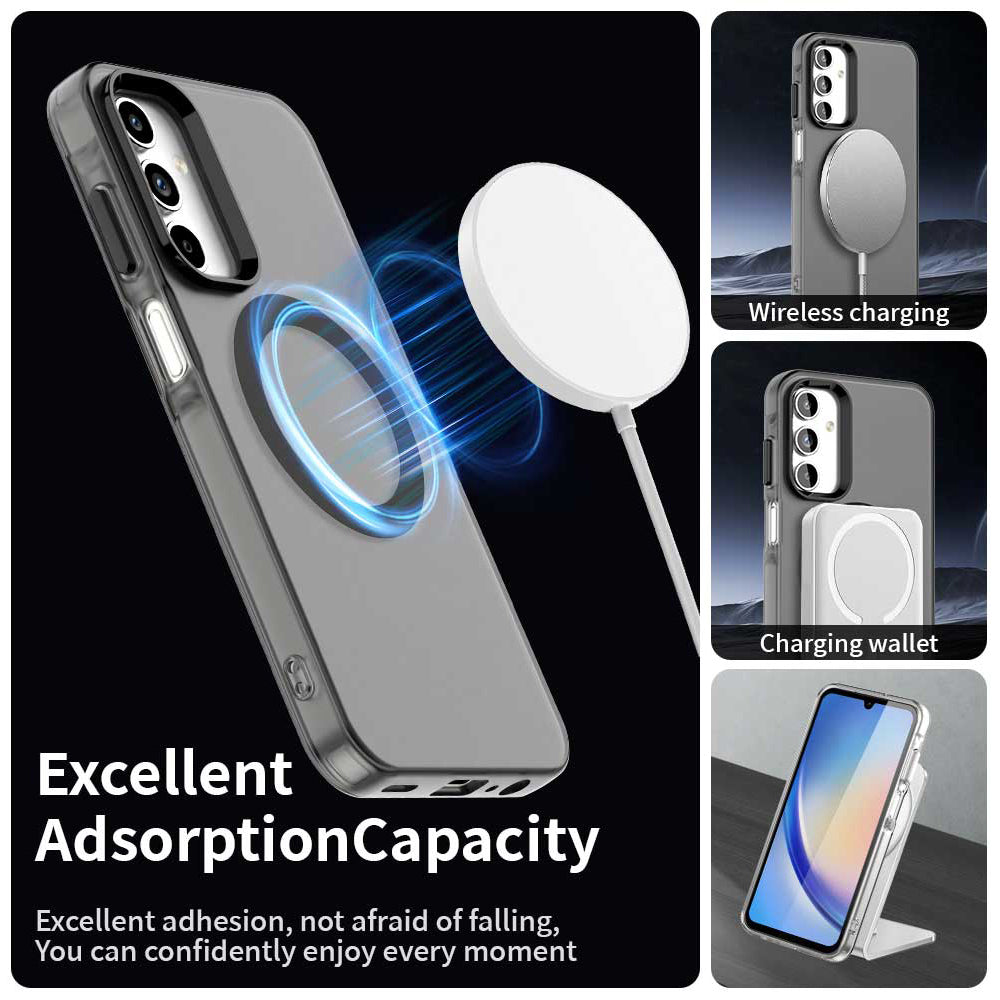 MagSafe-Hülle für Samsung Galaxy A15 5G A156 / A15 A155, Techsuit, CandyCase, Schwarz