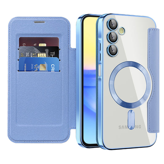 MagSafe-Hülle für Samsung Galaxy A15 5G A156 / A15 A155, Techsuit, SmartMag Book, Blau