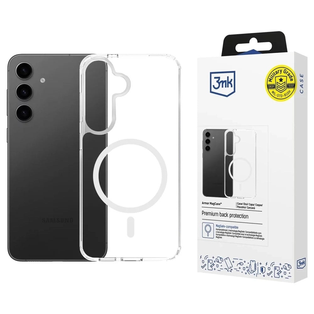 MagSafe-Hülle für Samsung Galaxy A16 5G A166 / A16 4G A165, 3MK, Armor MagCase, Transparent