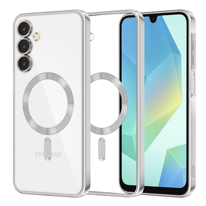 MagSafe-Hülle für Samsung Galaxy A16 5G A166 / A16 4G A165, Techsuit, Luxury Crystal, Silber
