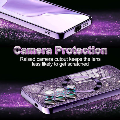 MagSafe Case for Samsung Galaxy A16 5G A166 / A16 4G A165, Techsuit, Luxury Glitter, Light Purple