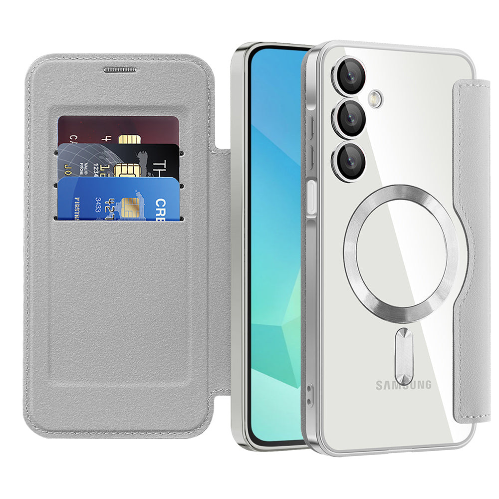 MagSafe Case for Samsung Galaxy A16 5G A166 / A16 4G A165, Techsuit, SmartMag Book, Gray