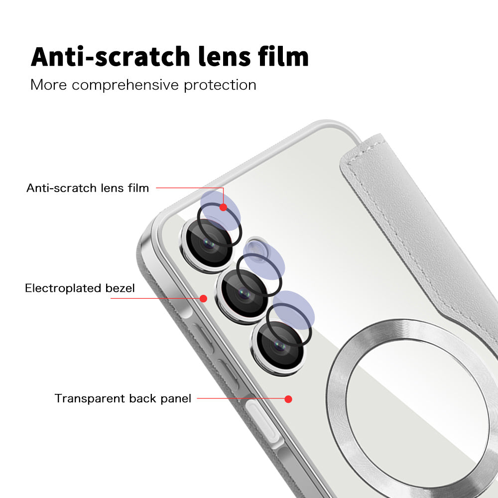 MagSafe Case for Samsung Galaxy A16 5G A166 / A16 4G A165, Techsuit, SmartMag Book, Gray