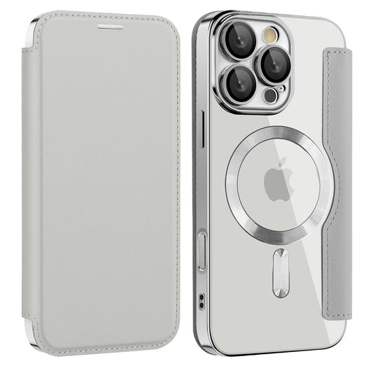 MagSafe-Hülle für Samsung Galaxy A17 5G, Techsuit, SmartMag Book, Grau