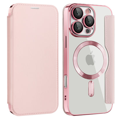 MagSafe-Hülle für Samsung Galaxy A17 5G, Techsuit, SmartMag Book, Rosa