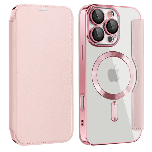 MagSafe-Hülle für Samsung Galaxy A17 5G, Techsuit, SmartMag Book, Rosa