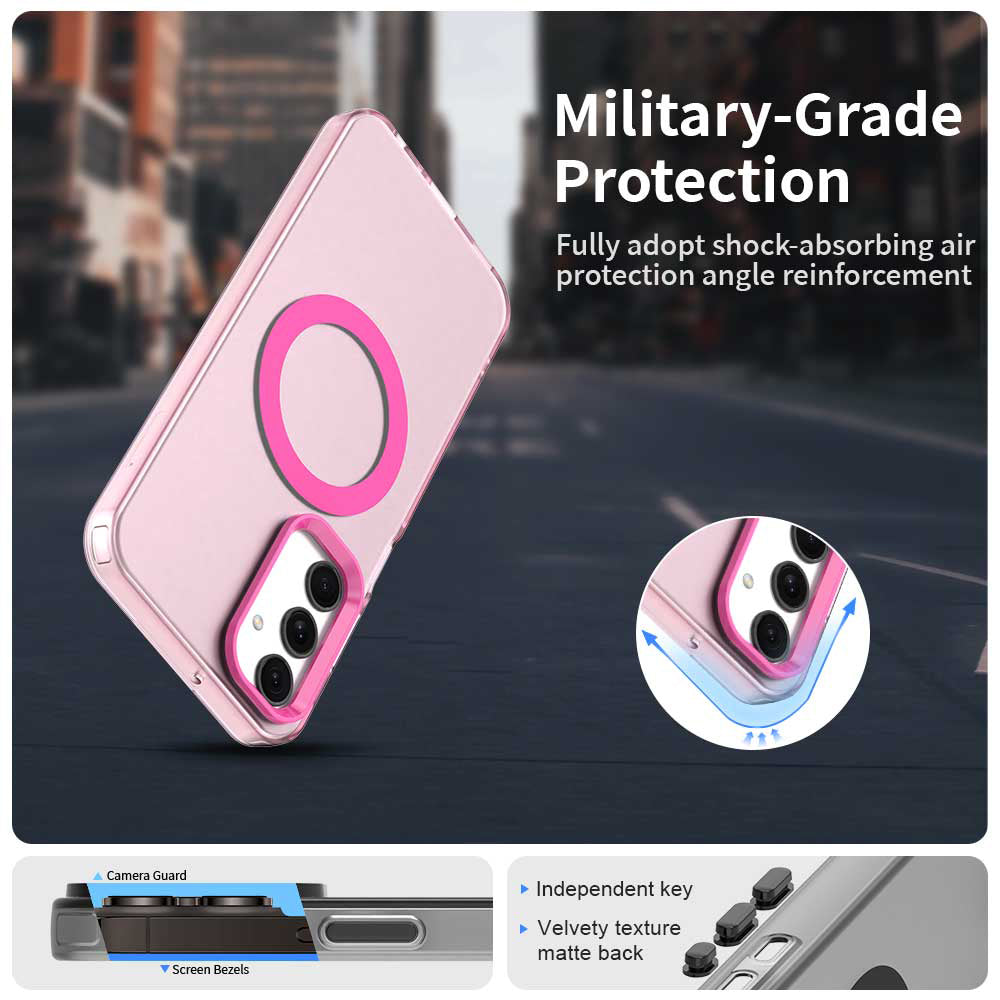 MagSafe Case for Samsung Galaxy A25 A256, Techsuit, CandyCase, Pink