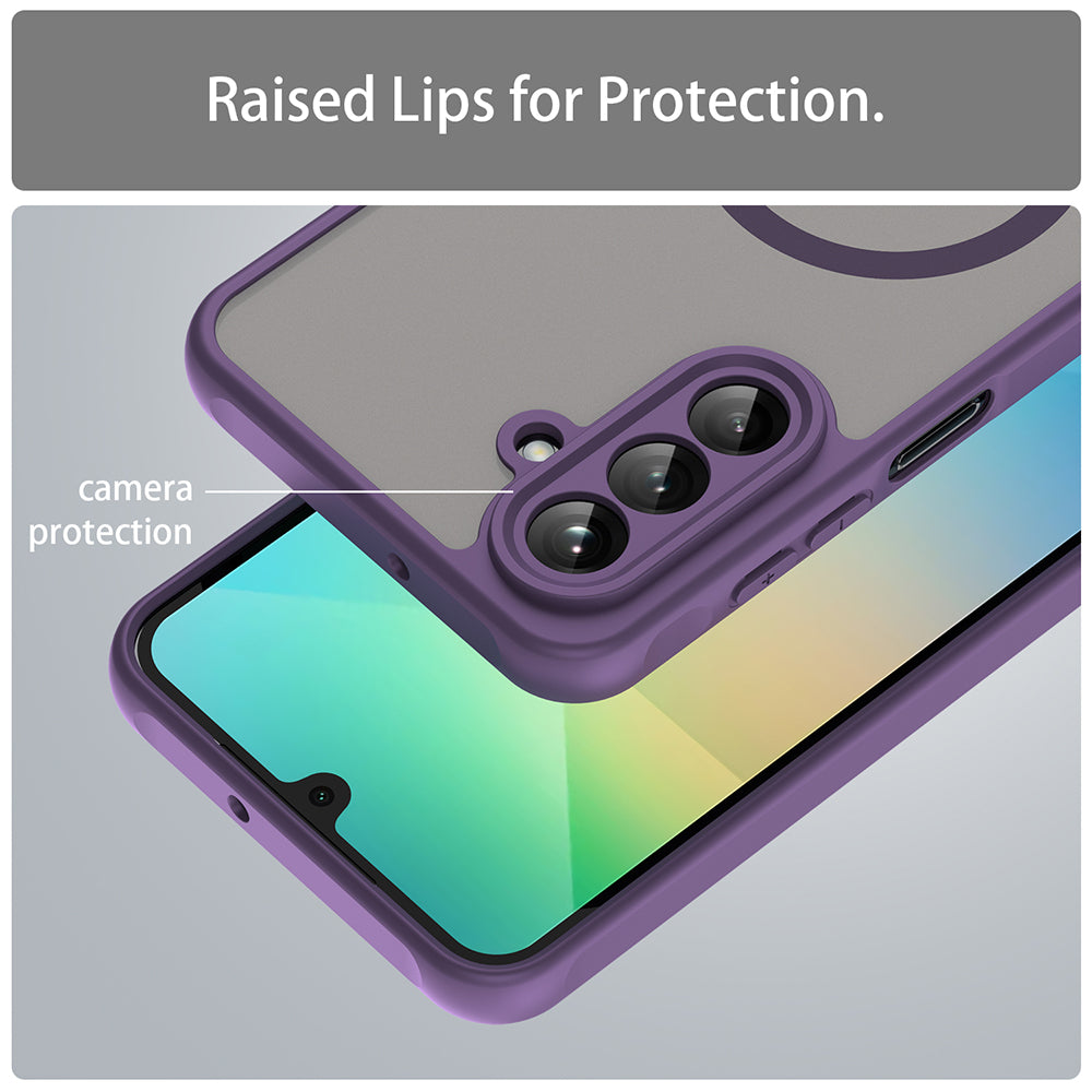 MagSafe Case for Samsung Galaxy A26 A266, Techsuit, HaloFrost II, Purple