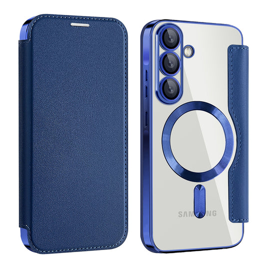 MagSafe-Hülle für Samsung Galaxy A26 A266, Techsuit, SmartMag Book, Blau