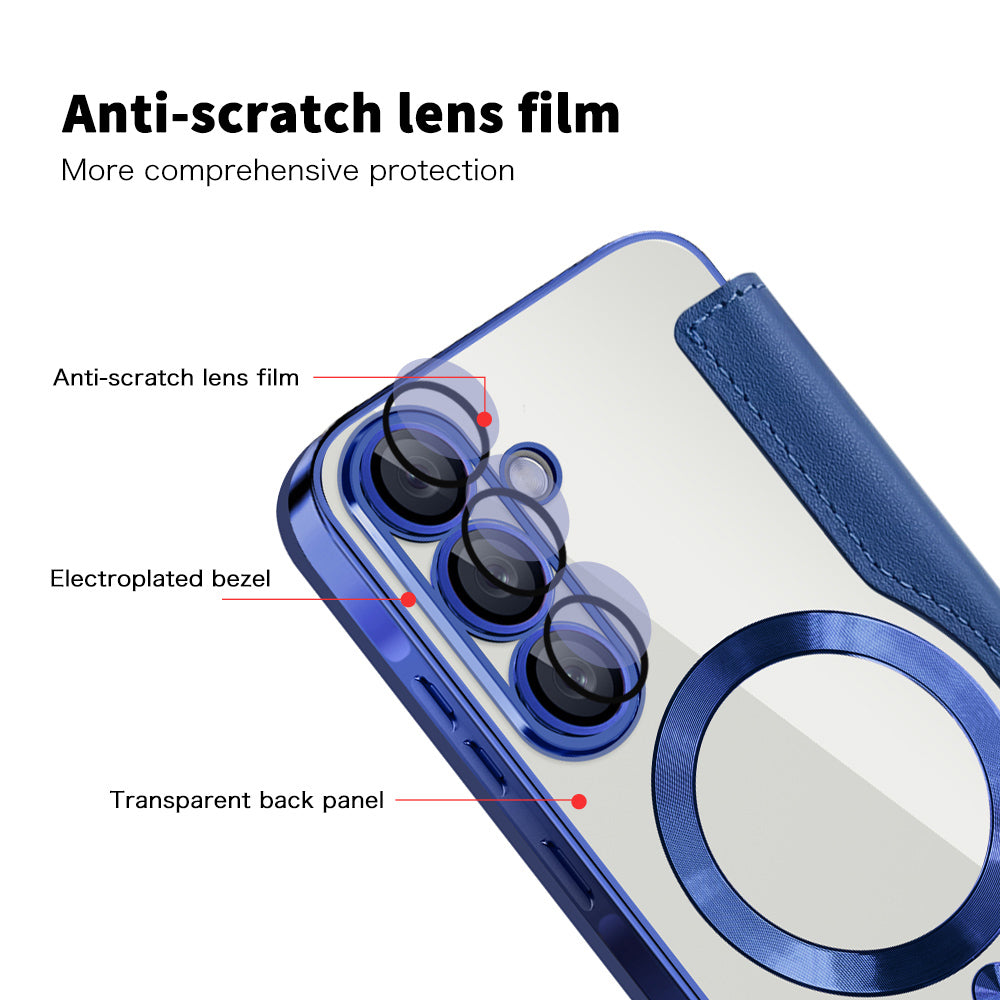 MagSafe-Hülle für Samsung Galaxy A26 A266, Techsuit, SmartMag Book, Blau