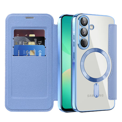 MagSafe-Hülle für Samsung Galaxy A26 A266, Techsuit, SmartMag Book, Blau