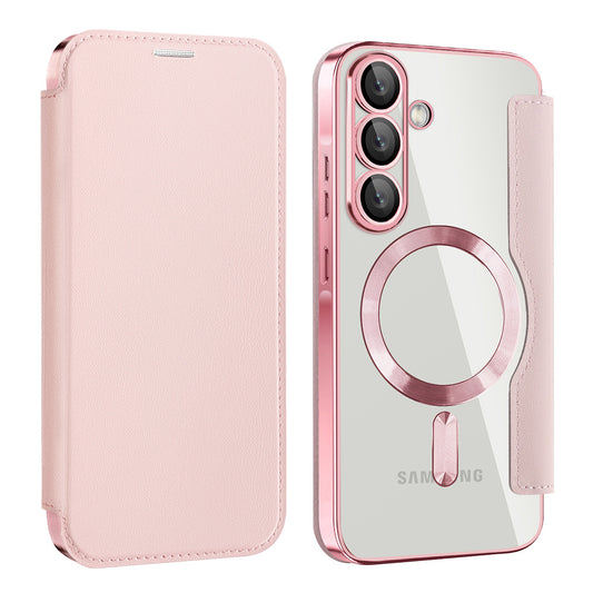 MagSafe-Hülle für Samsung Galaxy A26 A266, Techsuit, SmartMag Book, Rosa