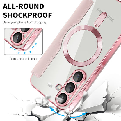 MagSafe-Hülle für Samsung Galaxy A26 A266, Techsuit, SmartMag Book, Rosa