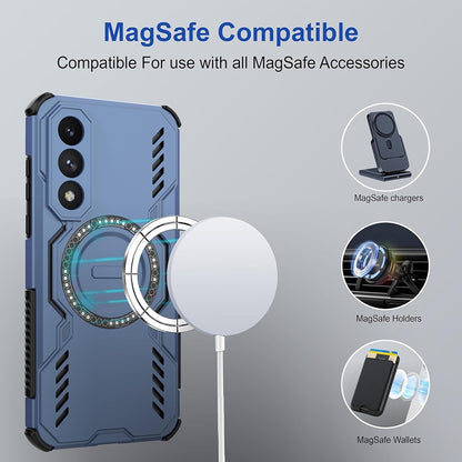 MagSafe-Hülle für Samsung Galaxy A27 5G, Techsuit, ArmorMag, Blau