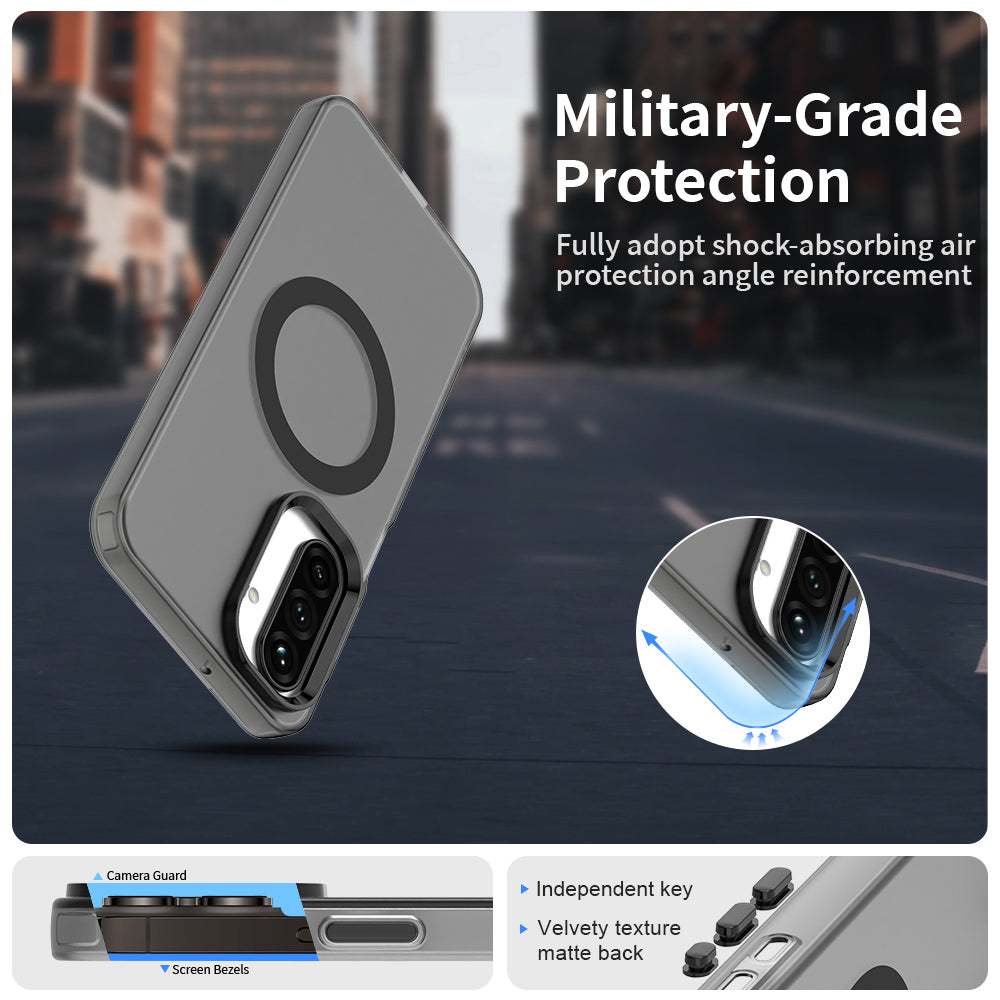 MagSafe-Hülle für Samsung Galaxy A27 5G, Techsuit, CandyCase, Schwarz