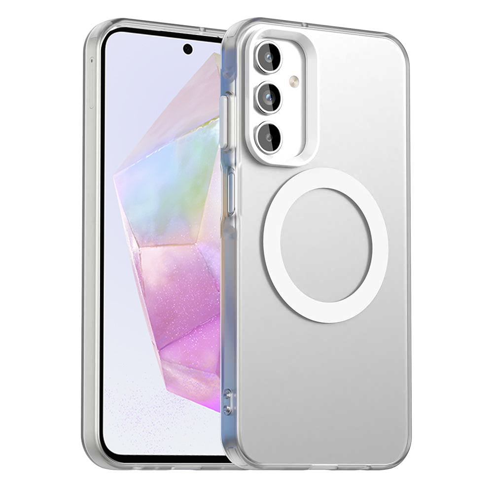 MagSafe-Hülle für Samsung Galaxy A35 5G A356, Techsuit, CandyCase, Weiß