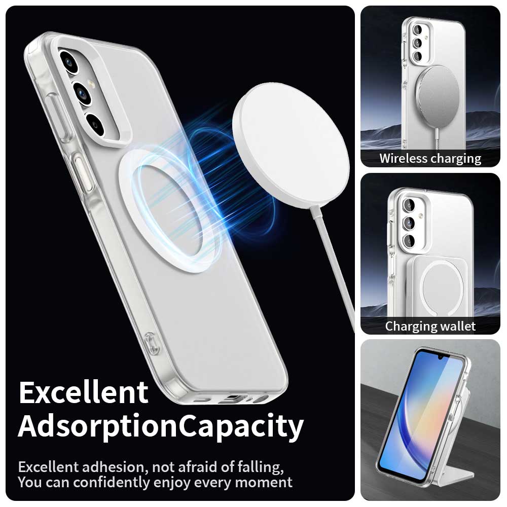 MagSafe-Hülle für Samsung Galaxy A35 5G A356, Techsuit, CandyCase, Weiß