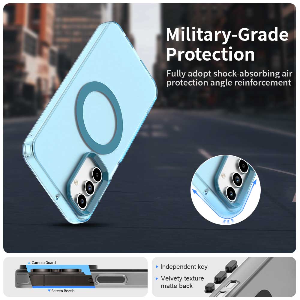 MagSafe Case for Samsung Galaxy A35 5G A356, Techsuit, CandyCase, Blue