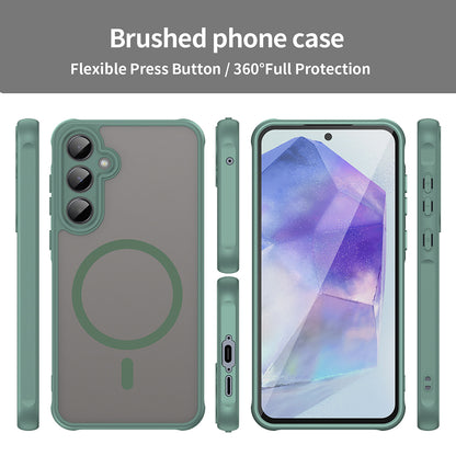 MagSafe-Hülle für Samsung Galaxy A35 5G A356, Techsuit, HaloFrost II, Grün