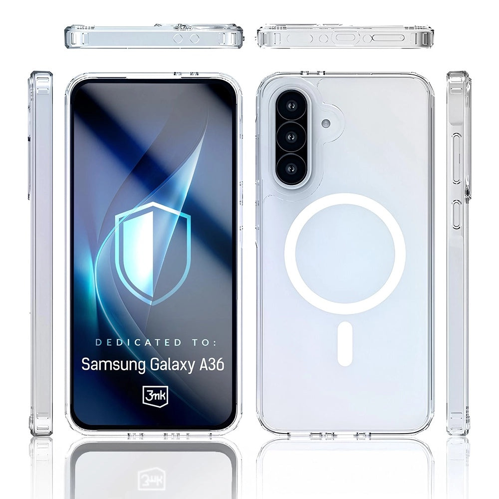 MagSafe-Hülle für Samsung Galaxy A36 A366, 3MK, Armor MagCase, Transparent