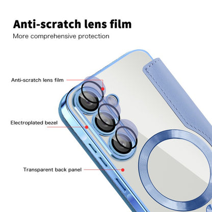 MagSafe-Hülle für Samsung Galaxy A36 A366, Techsuit, SmartMag Book, Blau